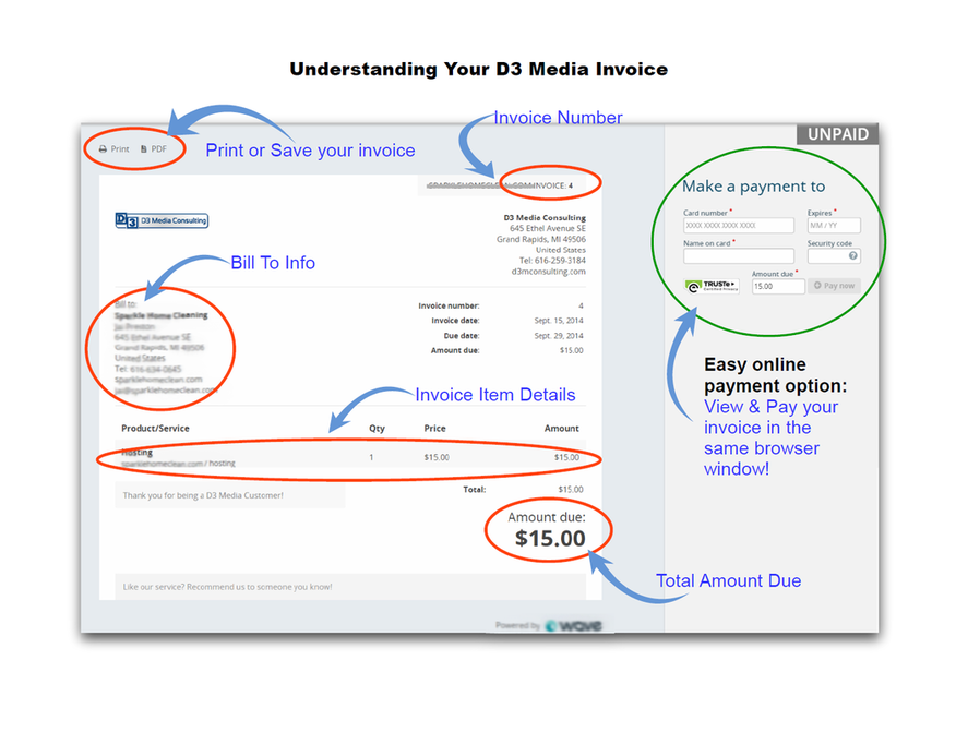 understanding your D3 Media Invoice